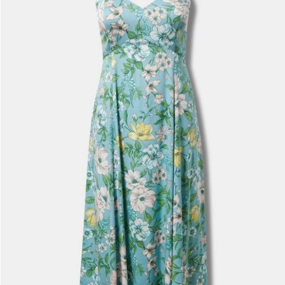 Torrid Tea Length Stretch Challis pocket Trapeze Dress 1 NWT - Picture 5 of 8